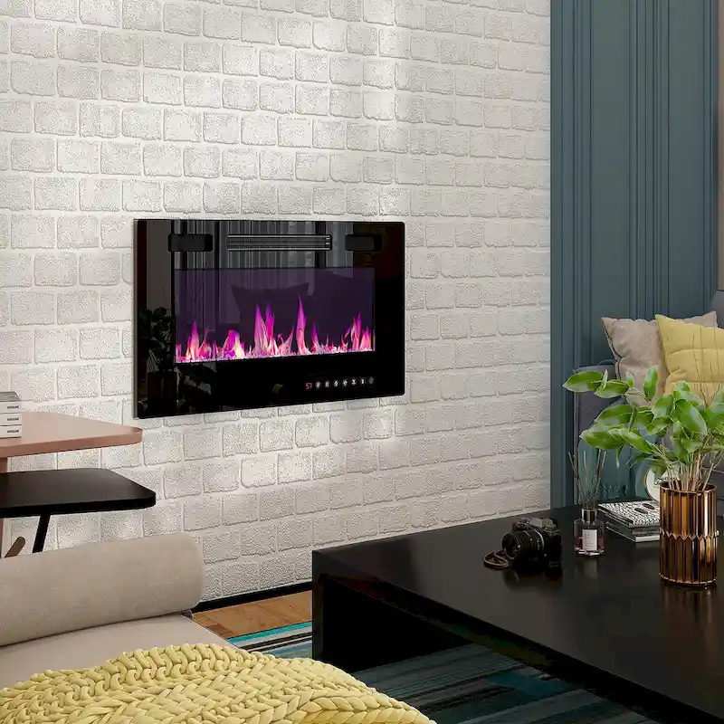 TV Stand/Electric Fireplace Ensemble Cozy Stylish Living Room Solution