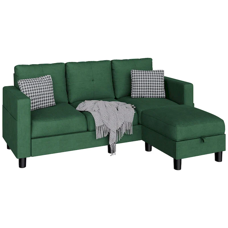 L-Shaped Sectional Sofa (With Interchangeable Chaise)