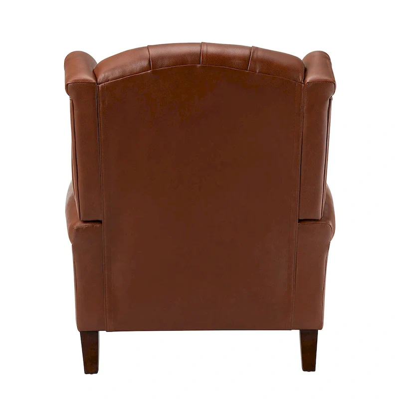 Alex Classic Leather Armchair with Nailhead Trim by HULALA HOME