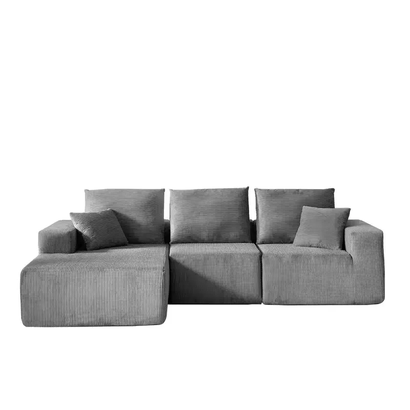 Whisen Modular Sectional Sofa with Chaise, L Shaped Cloud Couch, No Assembly Required