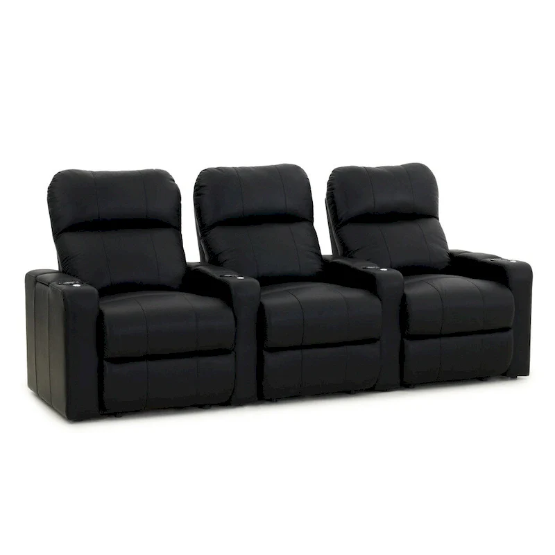 Octane Turbo XL700 Power Leather Home Theater Seating Set (Row of 3)