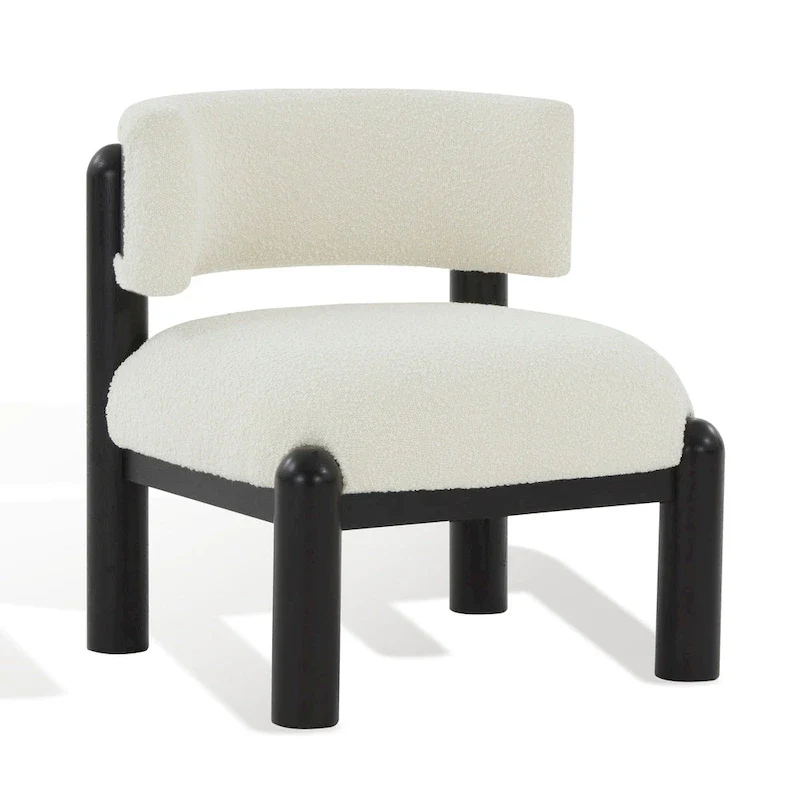 Faux Shearling Accent Chair - 26 In. W x 26 In. D x 28 In. H