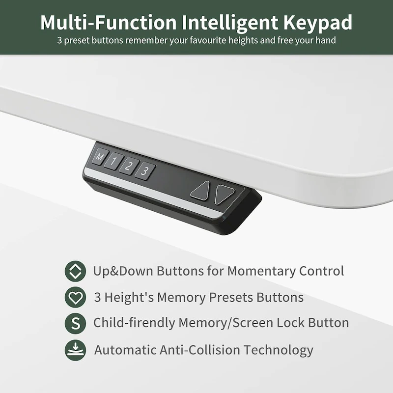 FEZIBO/Home Office Furniture/Brown&Black/Wood/Standing Desk/Desks
