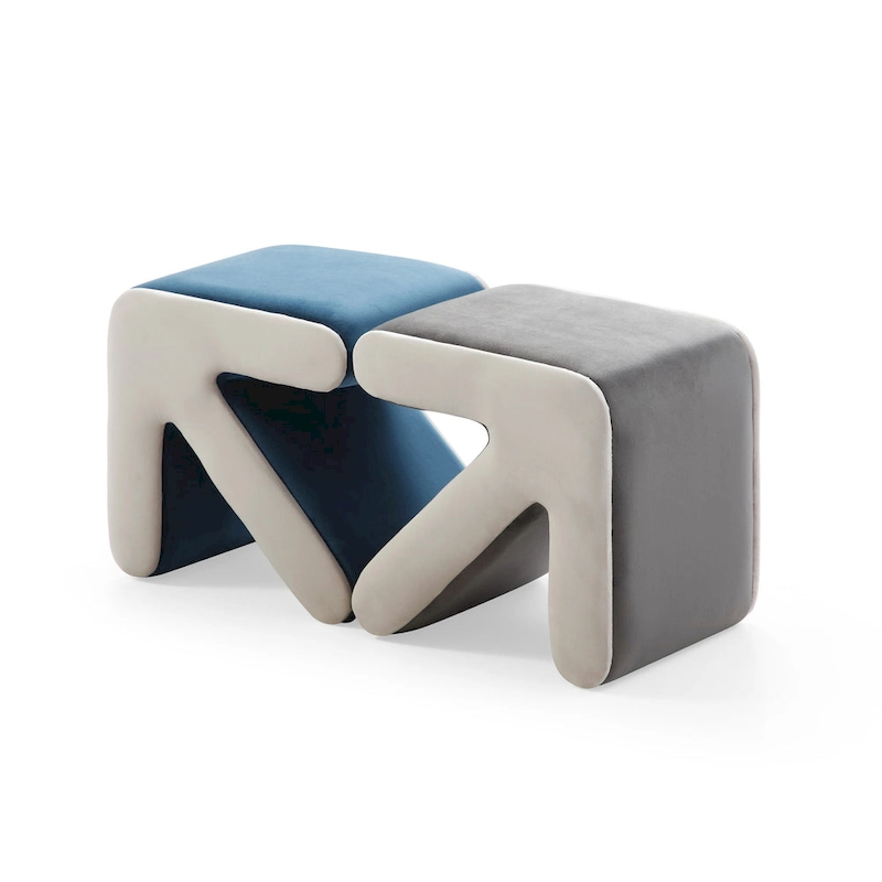 Modern Creative Upholstered Velvet Stool Ottoman