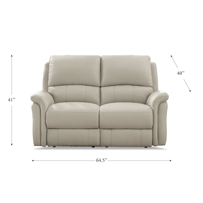 Hydeline Erindale Zero Gravity Power Recline and Headrest Top Grain Leather Loveseat