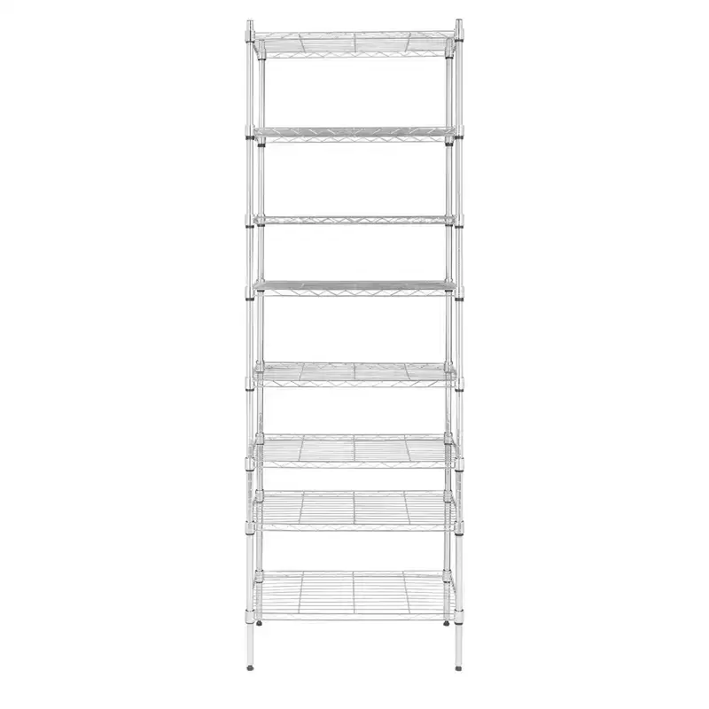 8-Tier Wire Shelving Unit Adjustable Steel Wire Rack