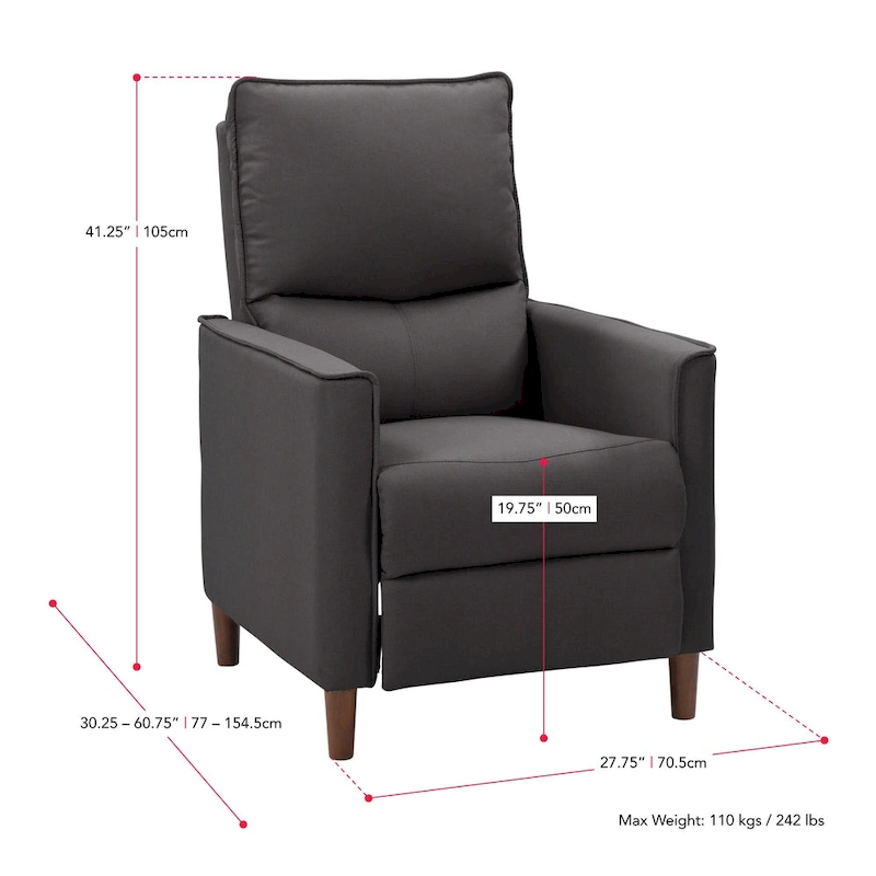High-Leg Manual Recliner with Footrest