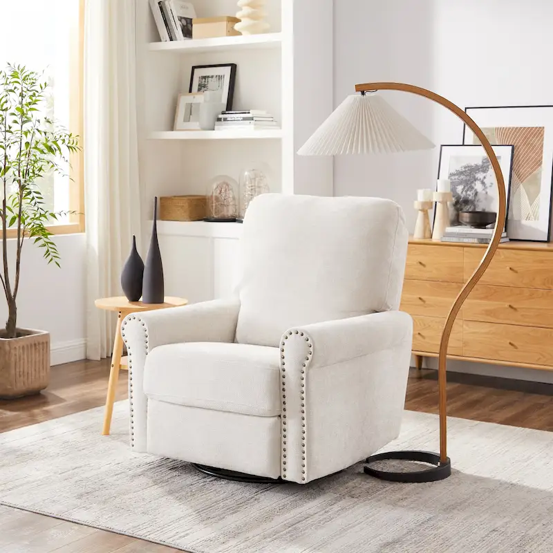 Heido 360 Degree Swivel Glider Manual Recliner Leisure Sofa Chair