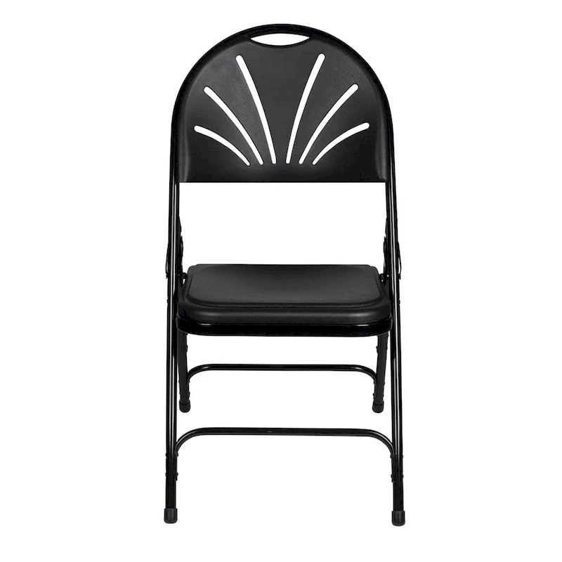 Lusitano Collection Fan Back Folding Chair, Pack of 4