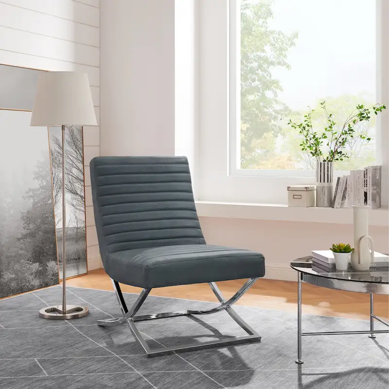 Art Leon Retro Armless Leather Chair