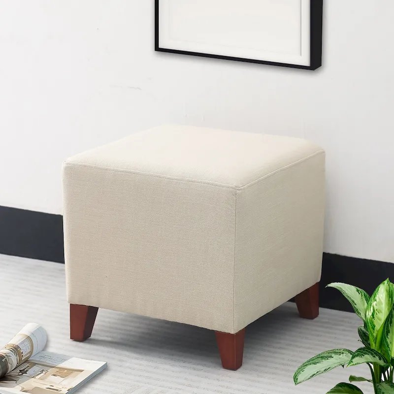Adeco Simple British Style Passionate Cube Ottoman Footstool