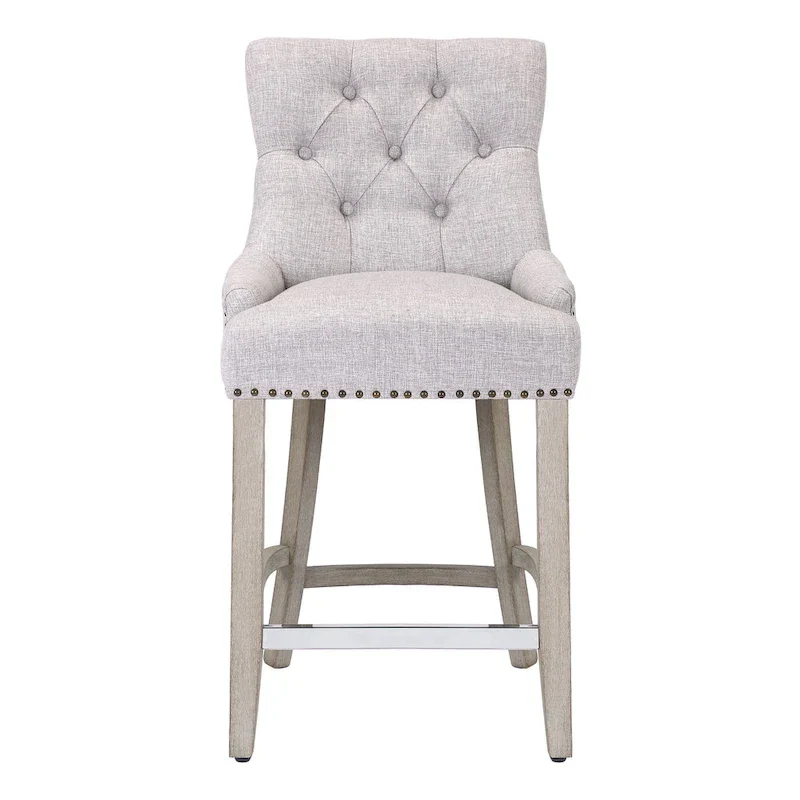 Carter 24 Upholstered Button Tufted Counter Bar Stool