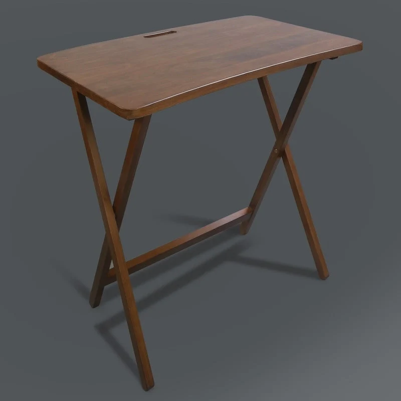 Copper Grove Goosefoot Folding TV Tray Table with Solid Hardwood