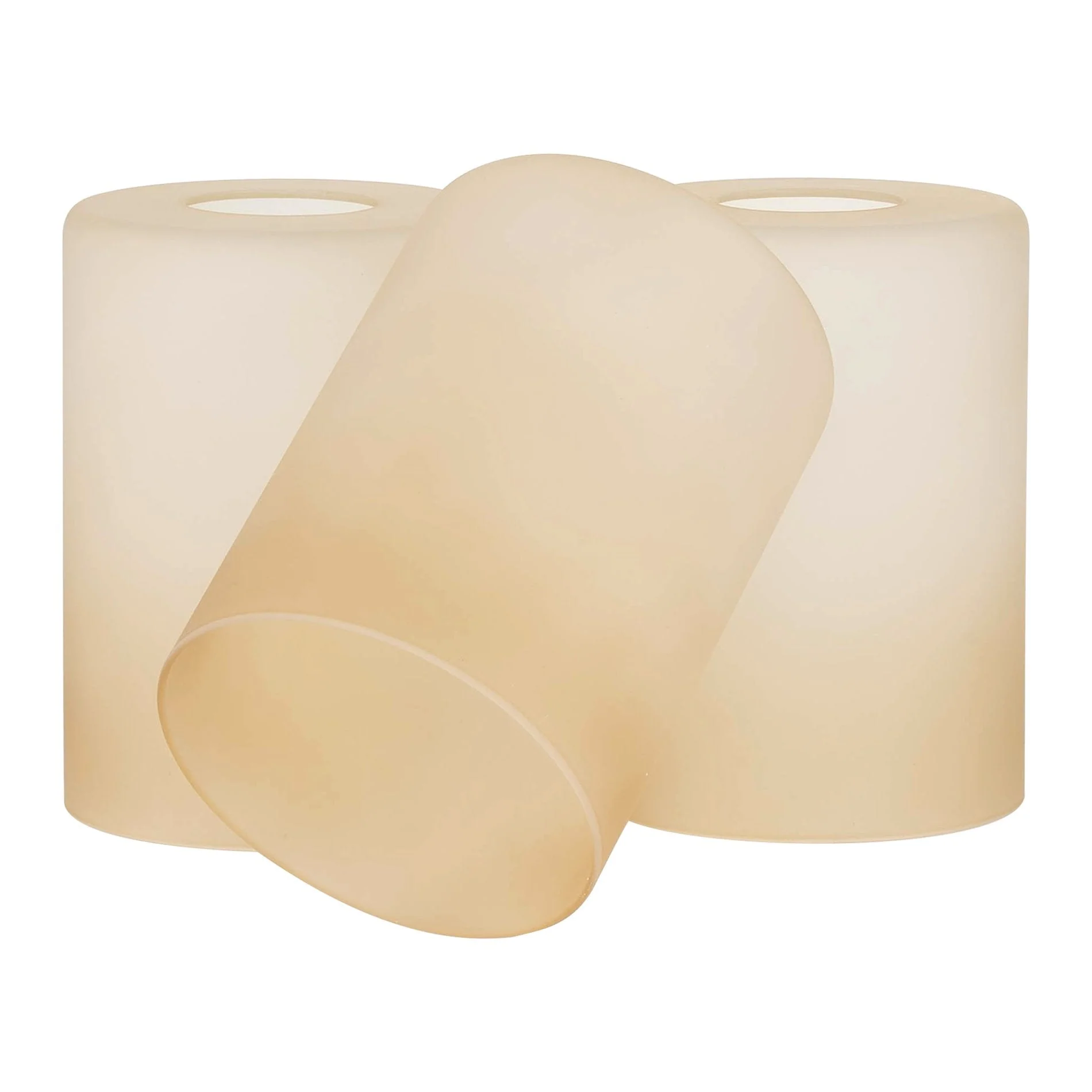 Villa 6 Amber Glass Shades / Replacement Glass, 3-Pack