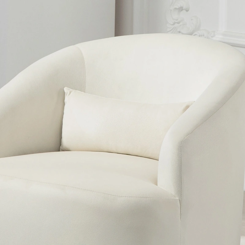 Modern Velvet Upholstered Swivel Accent Chair