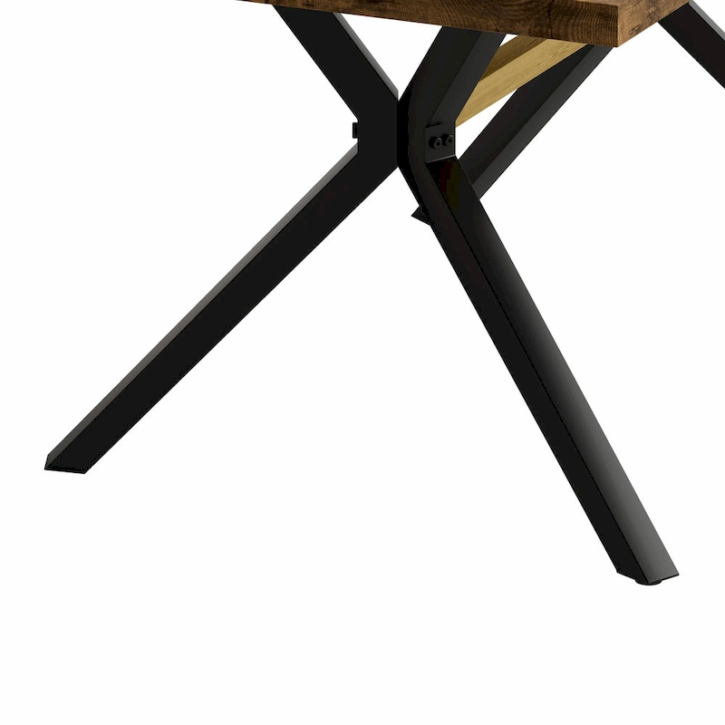 Retro Rectangular Dining Table with Carole Top and Black Embossed Center Plate