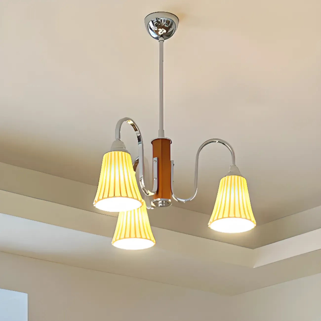 Modern Geometric Ceramic Multi-Light Chandelier