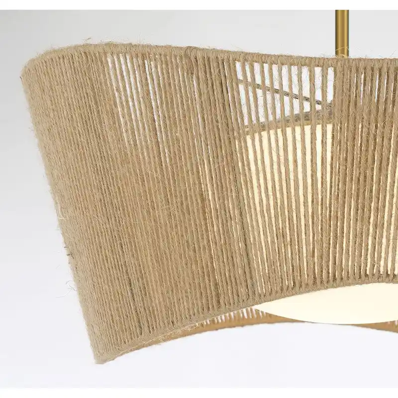 Lavery Key Largo Soft Brass & Etched Opal Glass 1 Light Pendant - 22