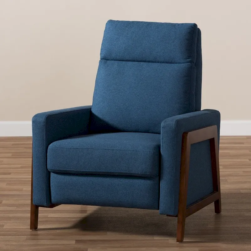 Mid-century Fabric Recliner by Baxton Studio