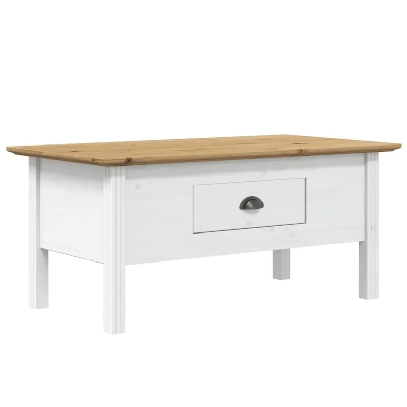 Solid Pine Coffee Table / Living Room Accent Side Table — 39.4