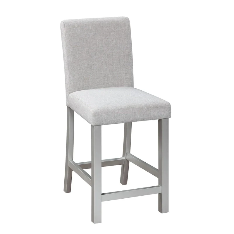 5 Pcs Counter Height Dining Table Set, Wooden Diningroom Furniture Set with Square Table and 4 Upholstered Chairs