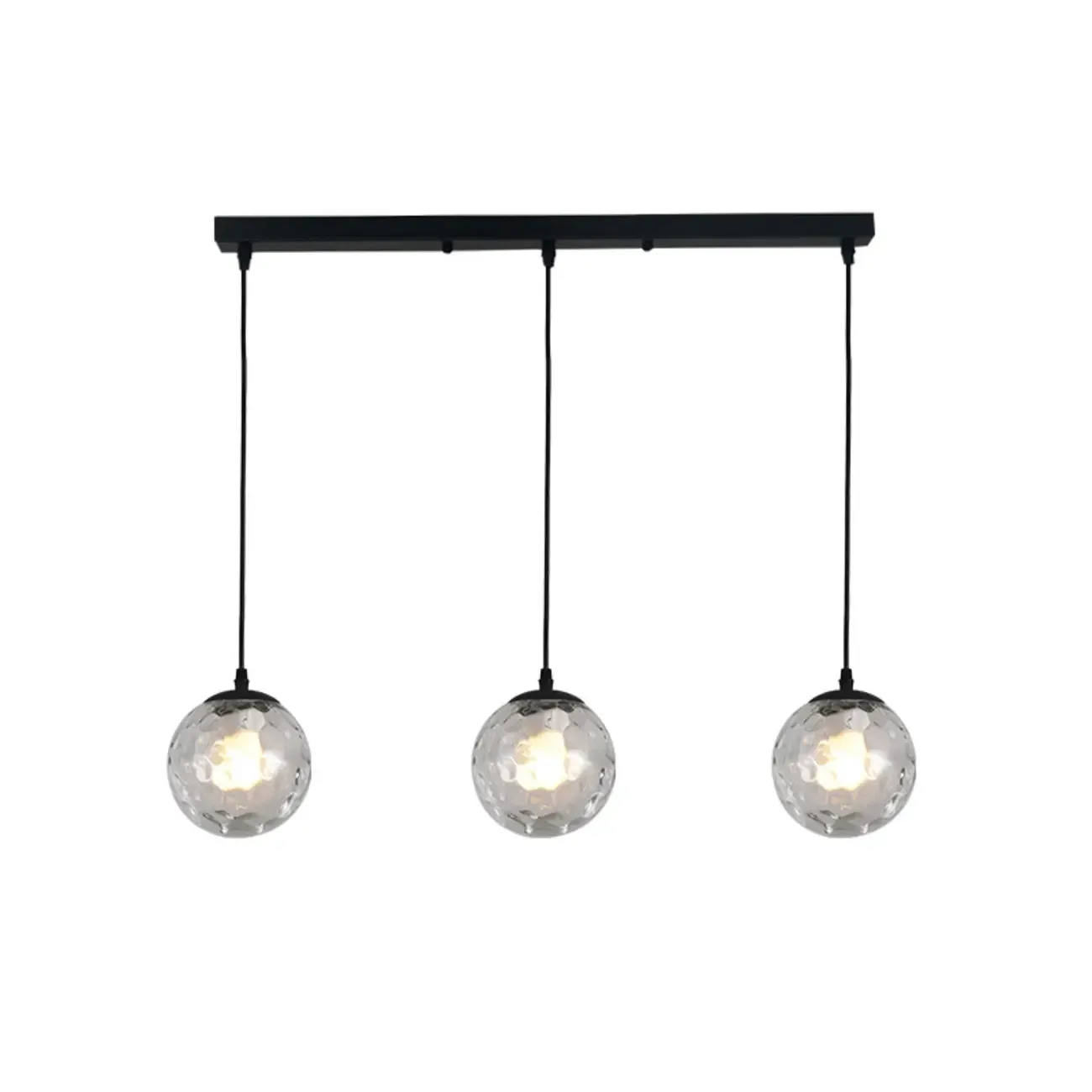 3 Lights Modern Glass Globe Island Pendant Light