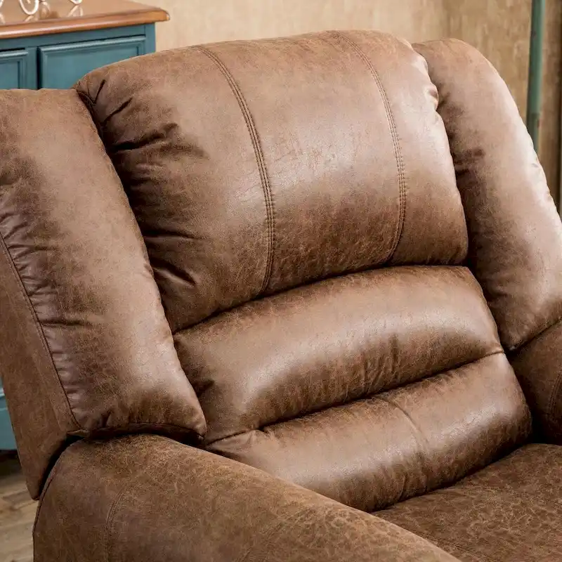Overstuffed Manual Standard Recliner Chair Sofa