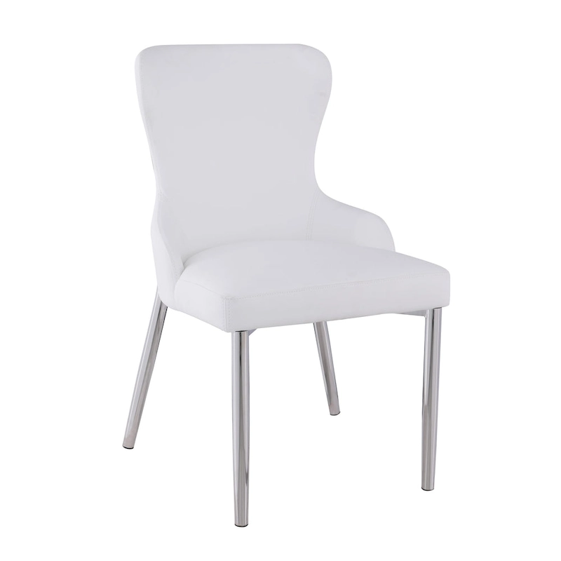 Somette Ema White Wing Back Side Chair (Set of 2)