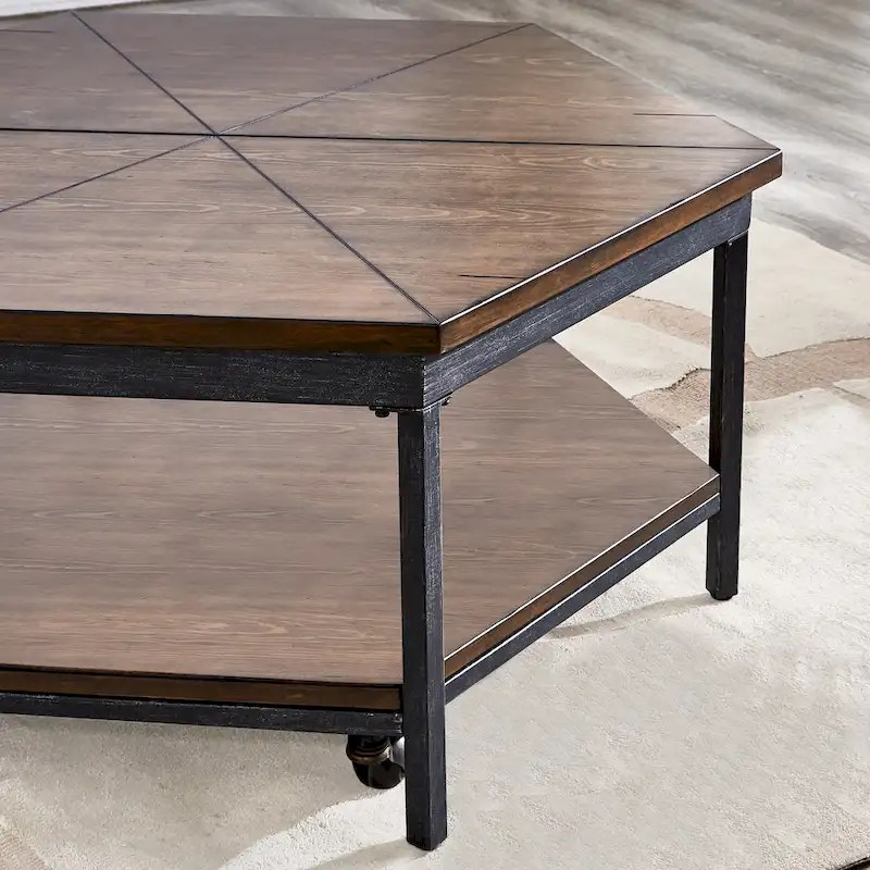 Steve Silver Upton Hexagon Lift Top Coffee Table
