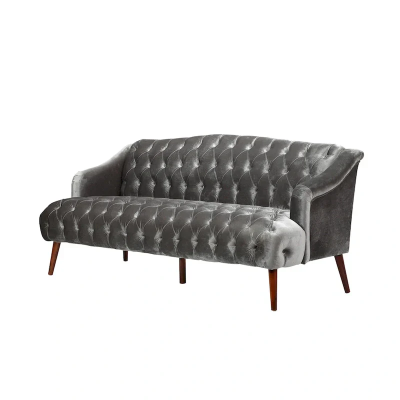 Adelia Modern Glam Tufted Velvet Sofa by Christopher Knight Home
