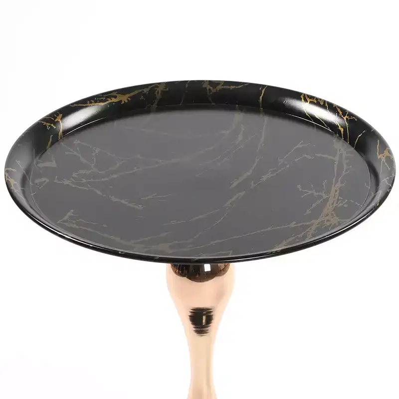21.2 H Elegance Mermaid Tail Metal Pedestal End Table