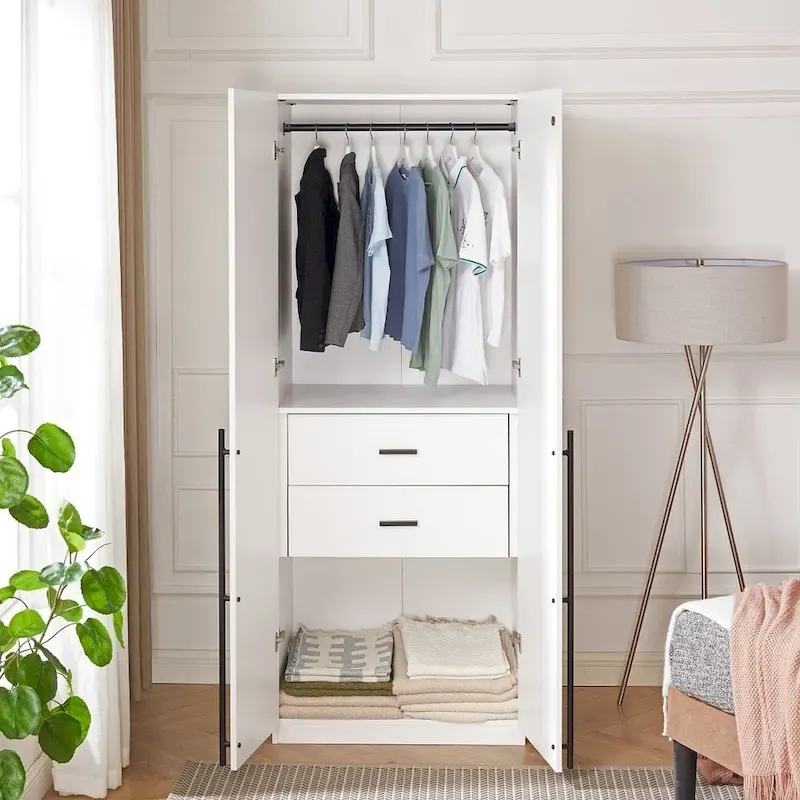 Freestanding Wardrobe Closet Armoire