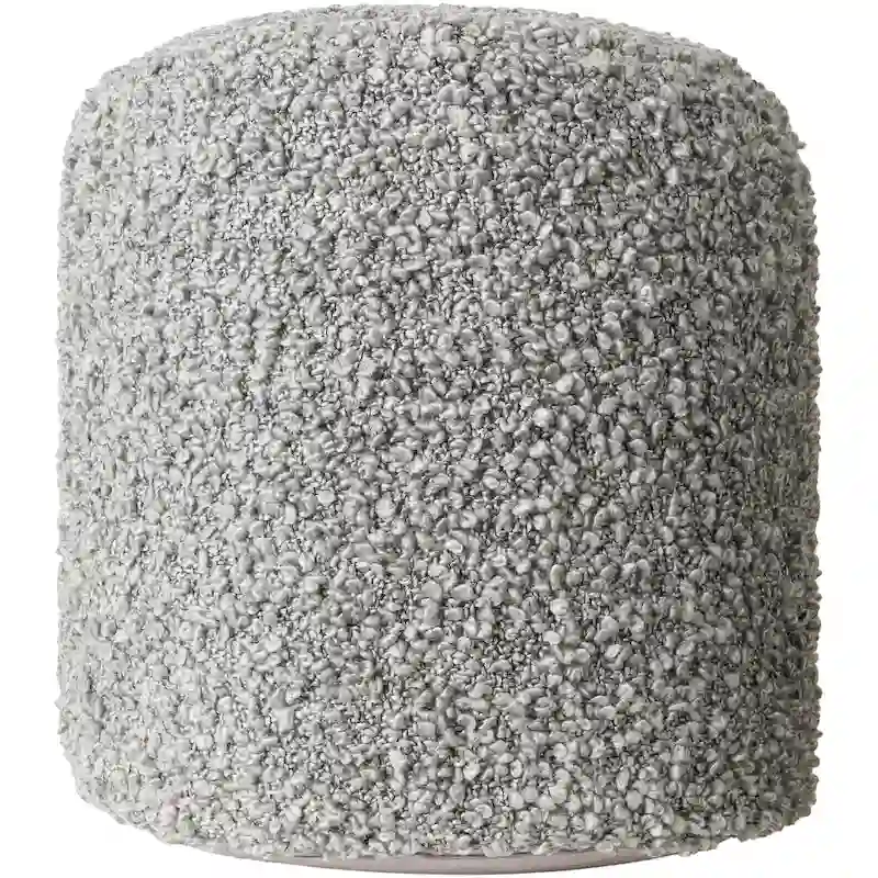 Mohave Shaggy Boucle 18-inch Tall Polyester Pouf