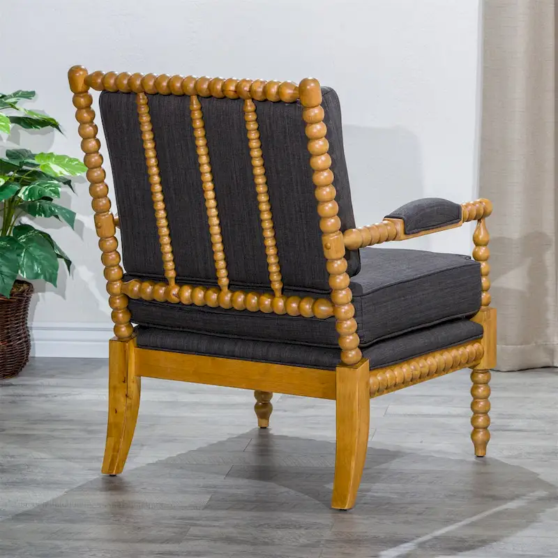 Spindle Fabric Arm Chair