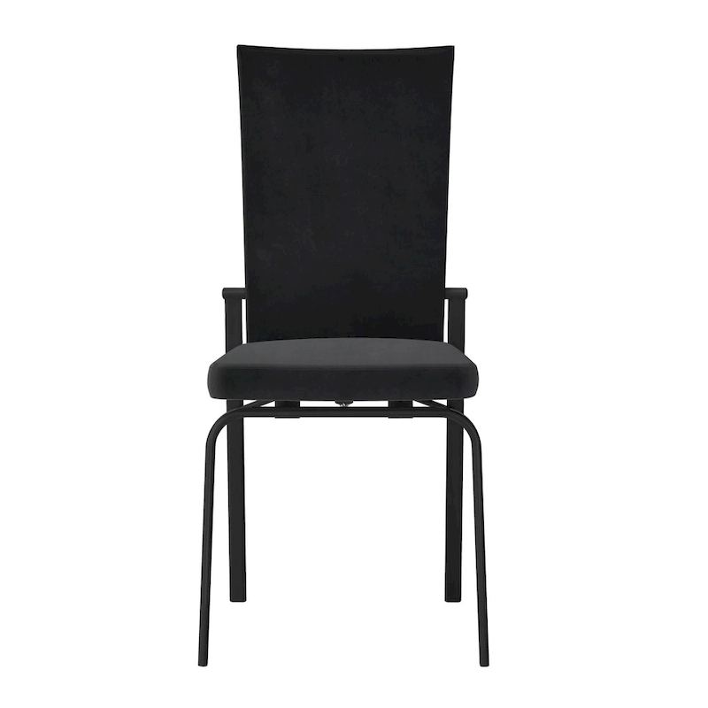 Somette Monique Black Motion-back Side Chair, Set of 2, Fully Assembled
