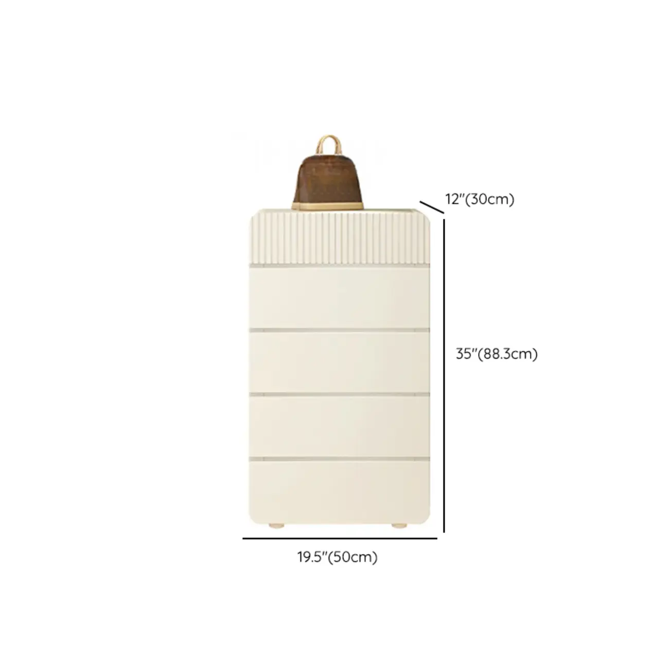 Versatile Modern White Accent Chest with Waterproof Design