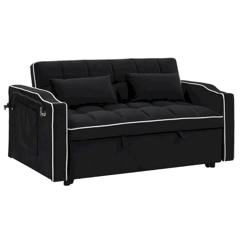 55.51 inch versatile foldable sofa bed in 3 lengths
