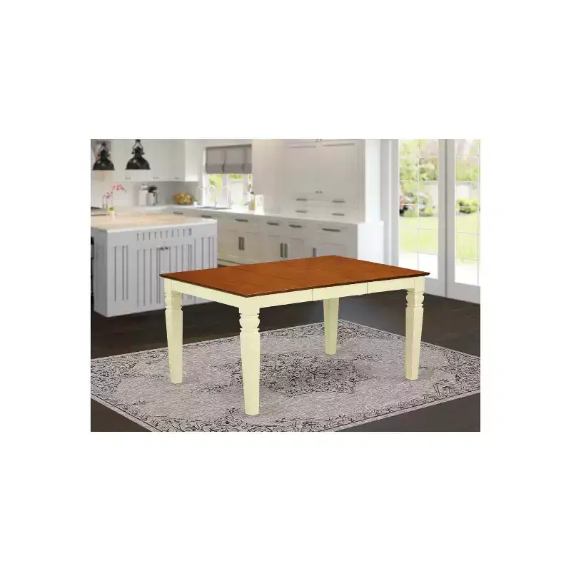 HomeStock on Rectangular Dining Table with 18 in butterfly Leaf