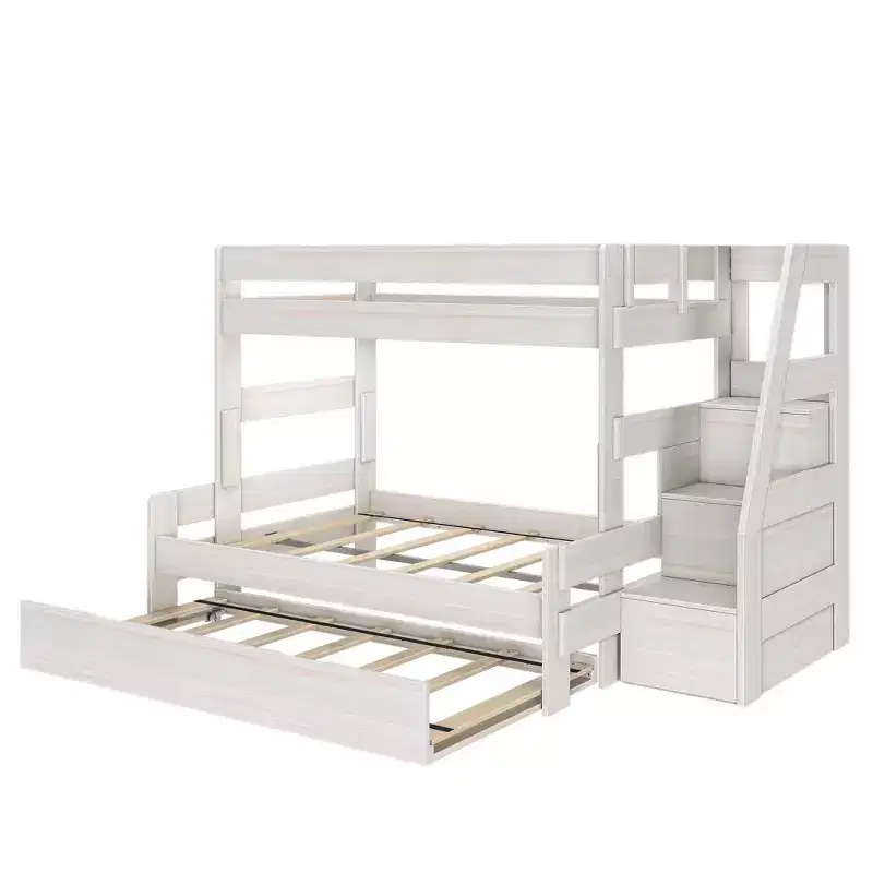 Max & Lily Farmhouse Twin over Full Bunk Bed with Trundle