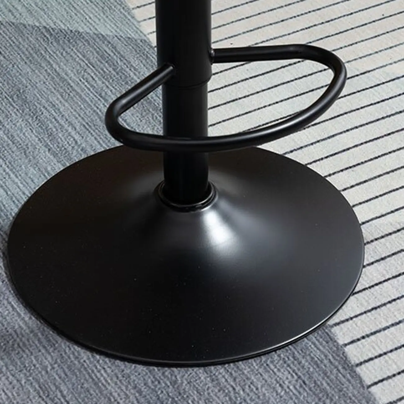 Modern Leather Upholstered Swivel Bar Stools Height Adjustable