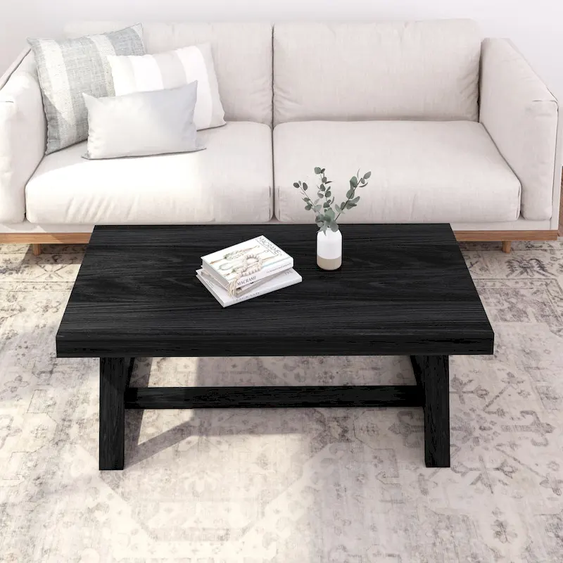 Plank and Beam Classic Rectangular Trestle Leg Coffee Table - 48