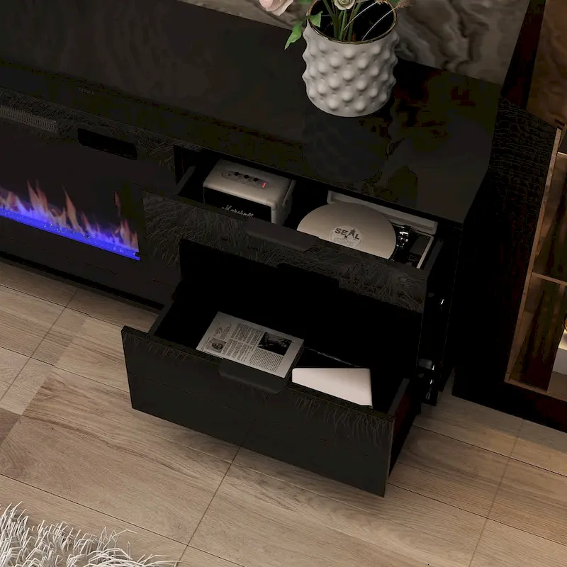 Electric Fireplace TV Stand Entertainment Center Remote Control