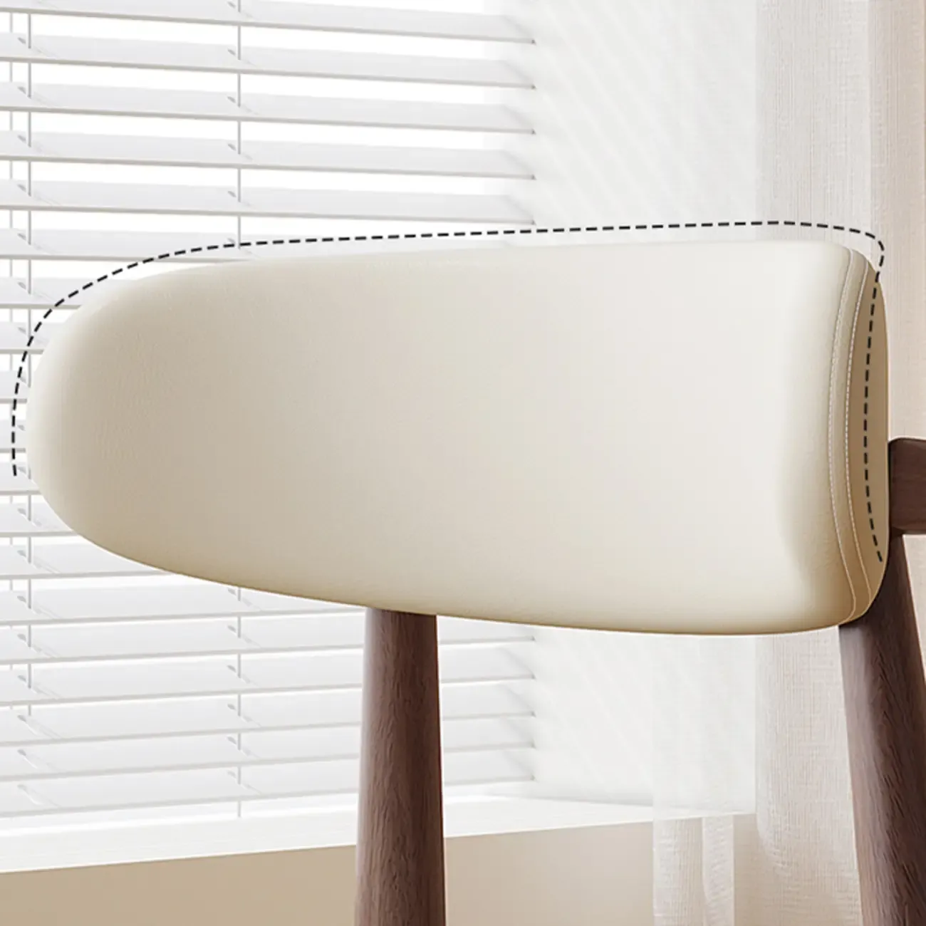 Mid-Century Modern Wooden Dining Chair Set of 2