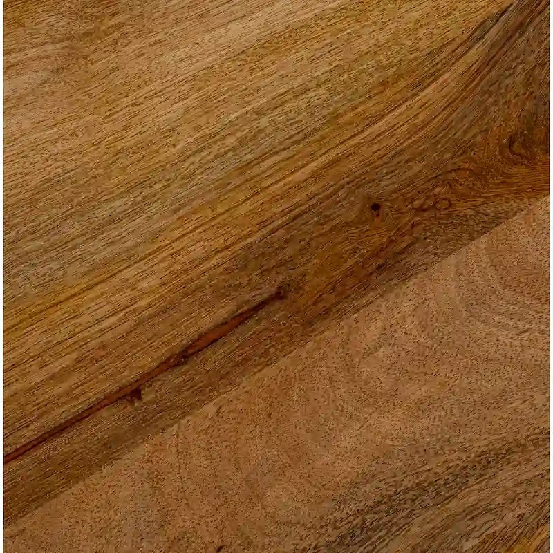 Round Mango Wood and Metal Pedestal Table,