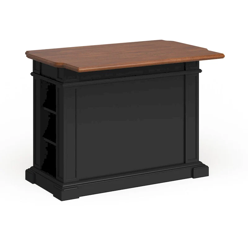 Warwick Black Distressed Oak Kitchen Island