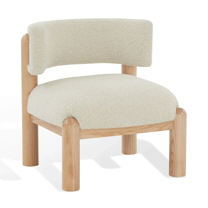 Faux Shearling Accent Chair - 26 In. W x 26 In. D x 28 In. H