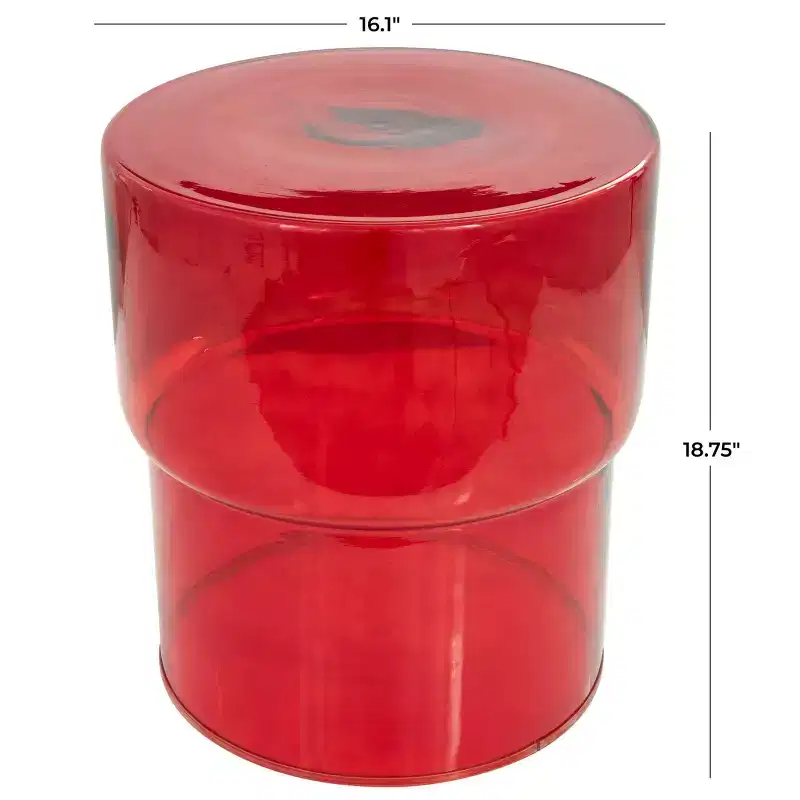 Olivia & May Glass Modern Accent Table