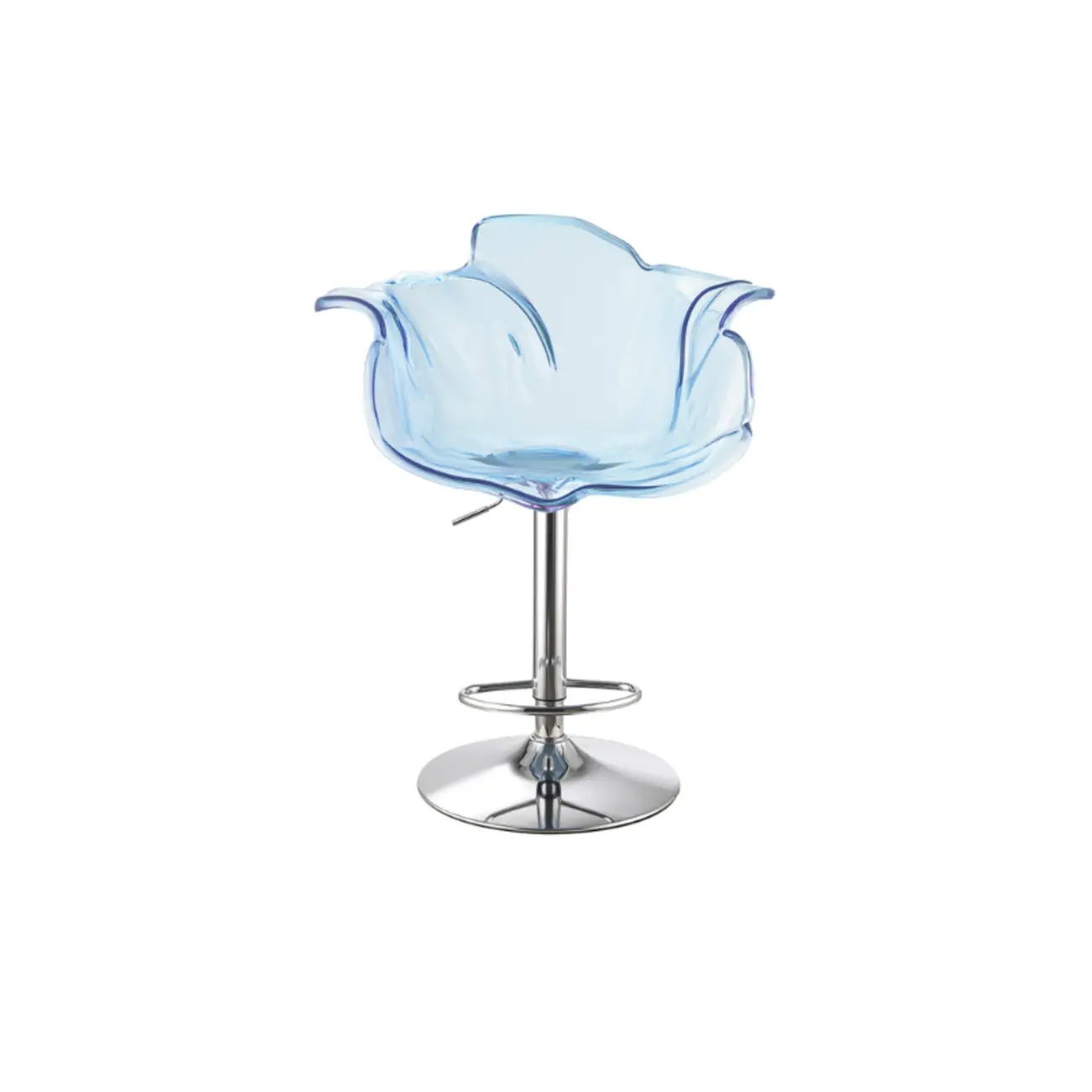 Clear Acrylic Swivel Adjustable Height Bar Stools with Backs
