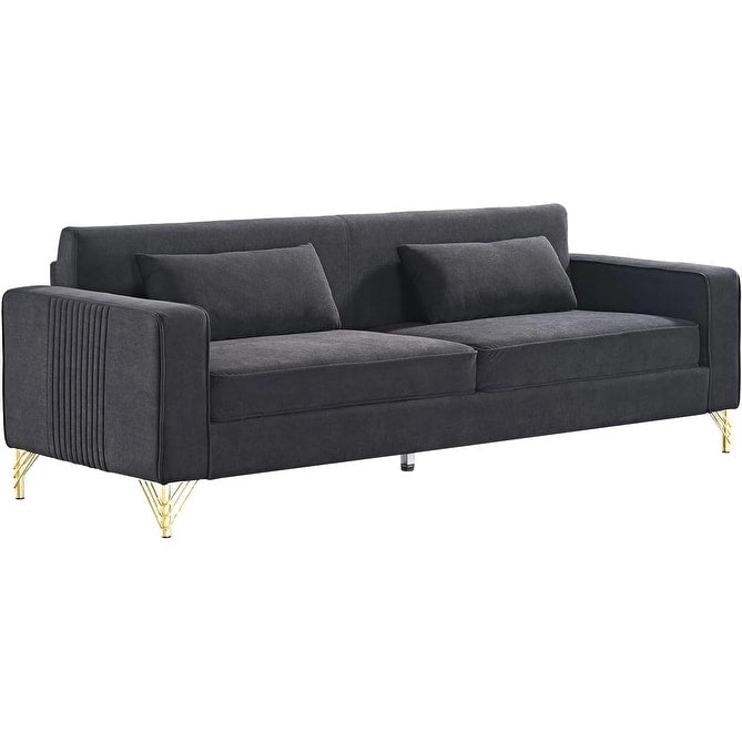 Aesthetic 85.8 Velvet Sofas for Living Room 3 Seater Couch with Classic Modern Appeal and Luxurious Soft Comfort