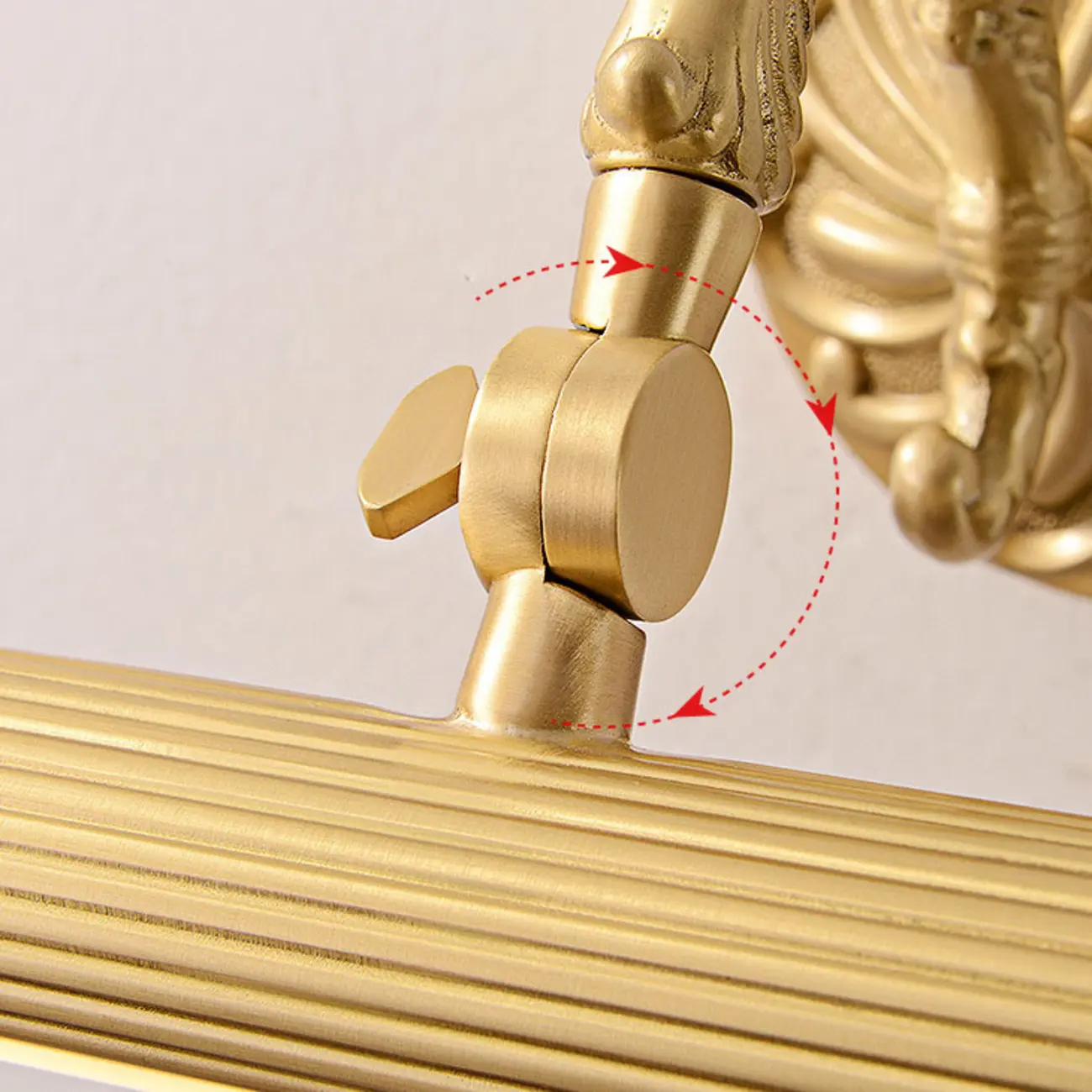 Gold Bathroom LED Wall Sconce Fixture with Warm Light